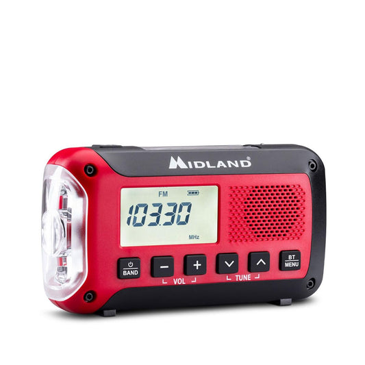 Midland ER250 BT avārijas radio ar Bluetooth, Powerbank, radio un Bluetooth skaļruni: neaizvietojams pieredzei, lieliski piemērots piedzīvojumiem
