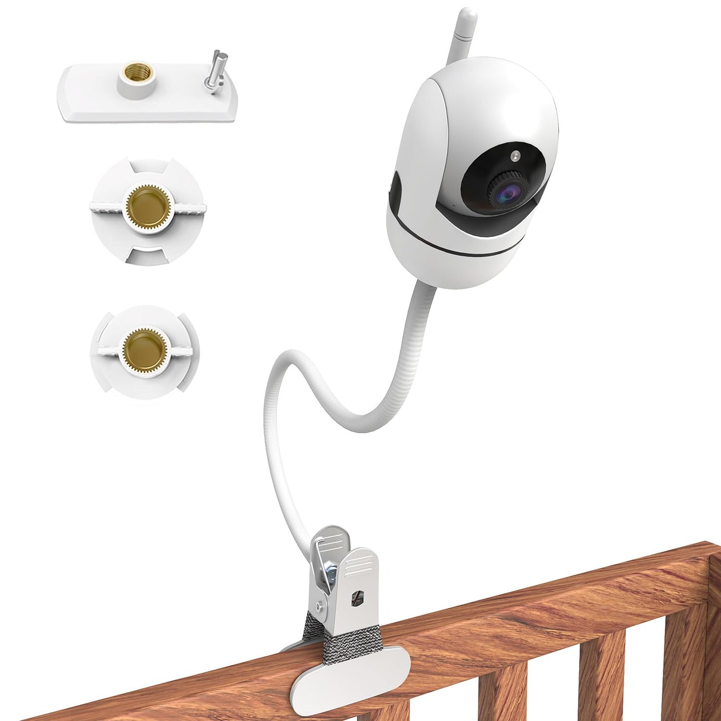Babyphone turētājs Yaekea kamerai, saderīgs ar Hello Baby HB6550 / HB65 / HB6560 / HB6340 / HB6339, 1/4 Zoll caurums, klipša stiprinājums