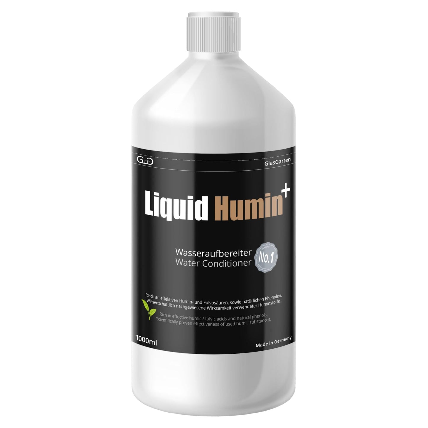 GlasGarten Liquid Humin+ | 1 L/ 1000ml – humusvielas pudelē. Uzlabo dzīvnieku imūnsistēmu un stabilizē pH vērtību - aizsardzība pret pH kritumu