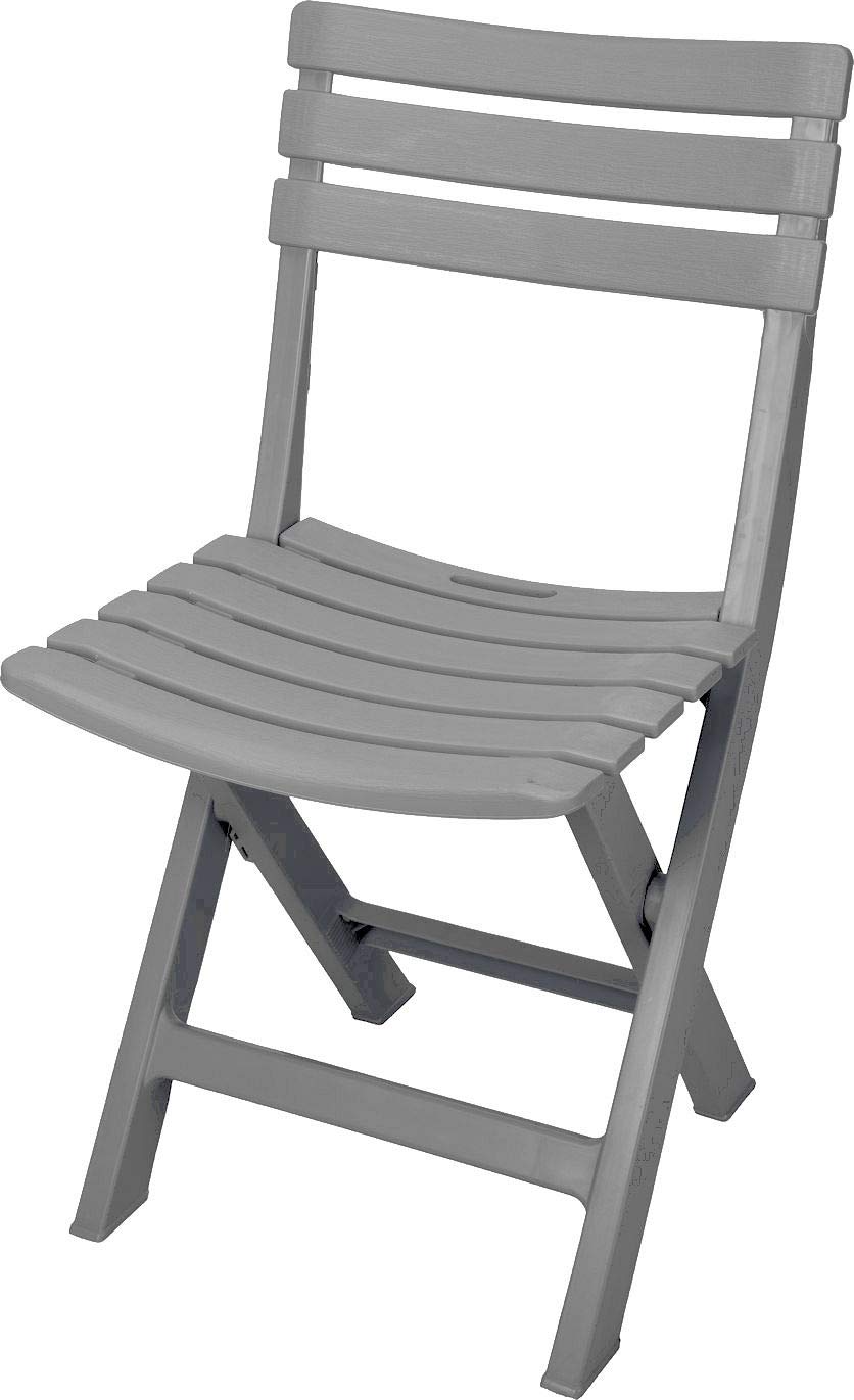 plastmasas saliekamais krēsls gaiši pelēks - 80 x 45 cm - dārza un kempinga krēsls