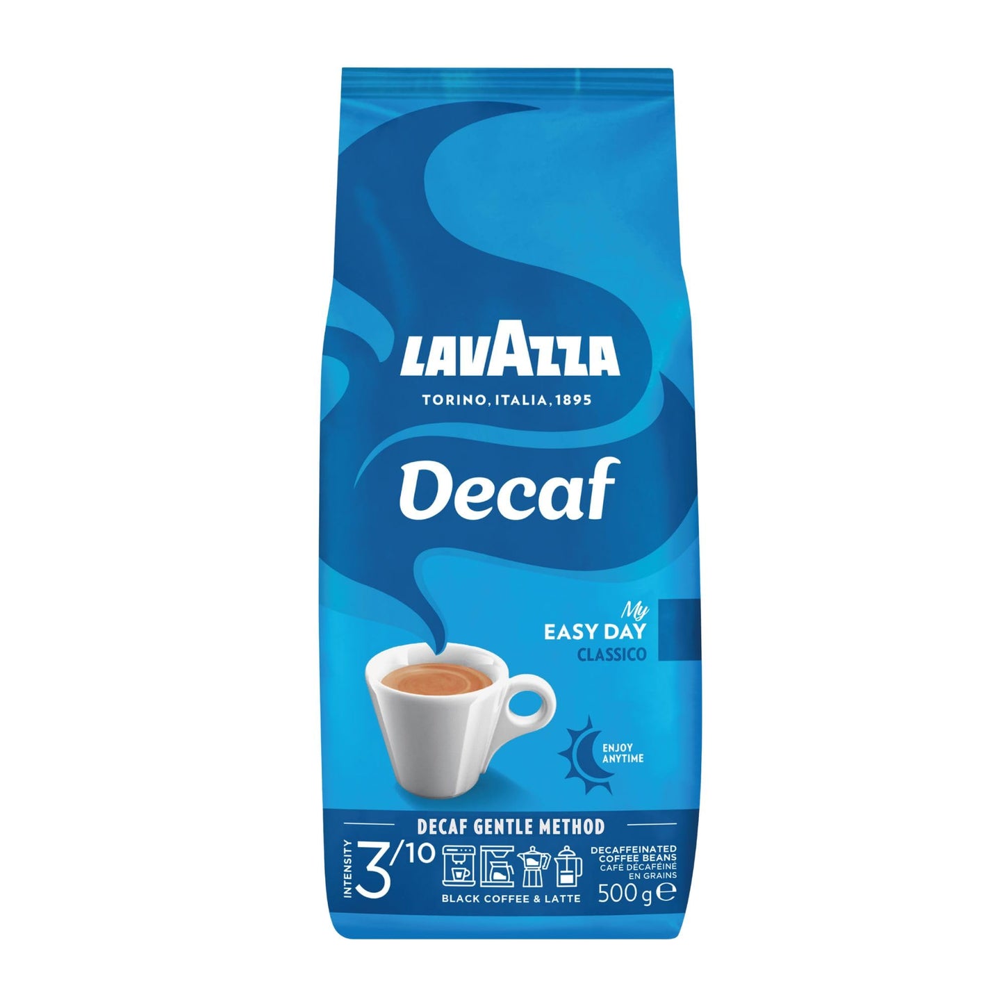Kafijas pupiņas Lavazza Decaf My Easy Day, bezkofeīna kafija, 500 g, 100% Arabica, vidējs grauzdējums