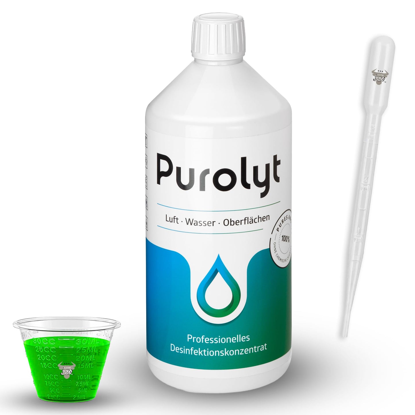 Dezinfekcijas koncentrāts Purolyt 1L ar pipeti un mērtrauku