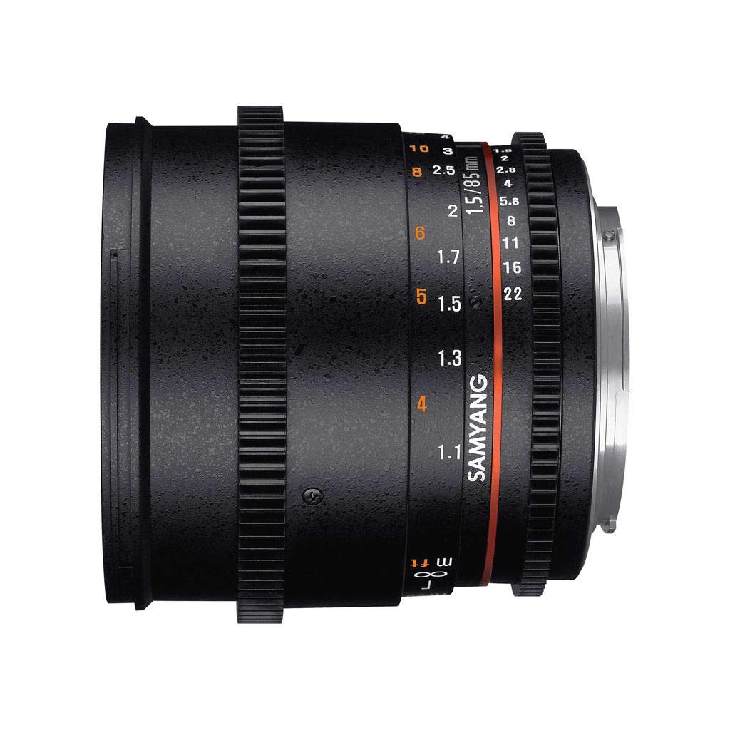 SAMYANG 7817 85/1,5 objektīvs Video DSLR II Sony E manuālais fokusa video objektīvs 0,8 zobu ripa, portretu objektīvs melns