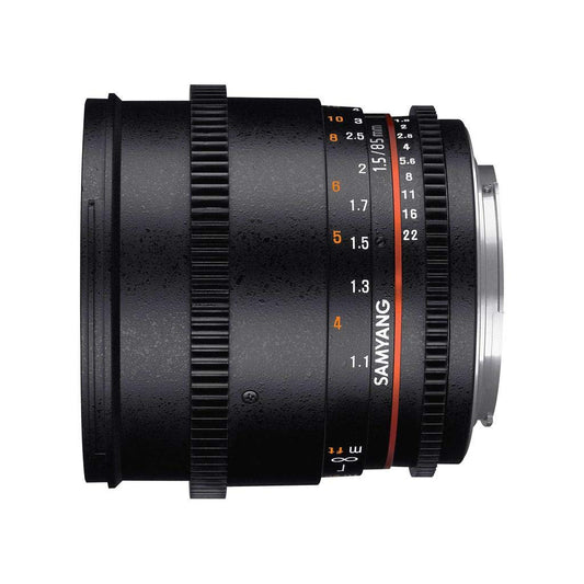 SAMYANG 7817 85/1,5 objektīvs Video DSLR II Sony E manuālais fokusa video objektīvs 0,8 zobu ripa, portretu objektīvs melns