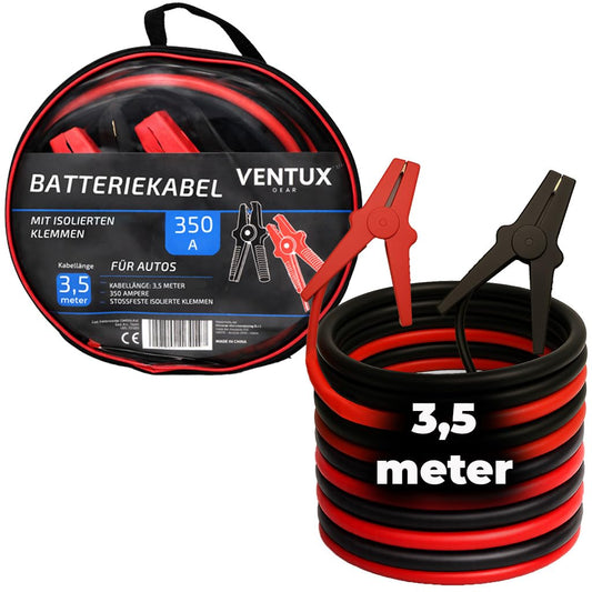 Starthilfekabel auto 350A 3,5 m - 30 mm² ar izolētām skavām