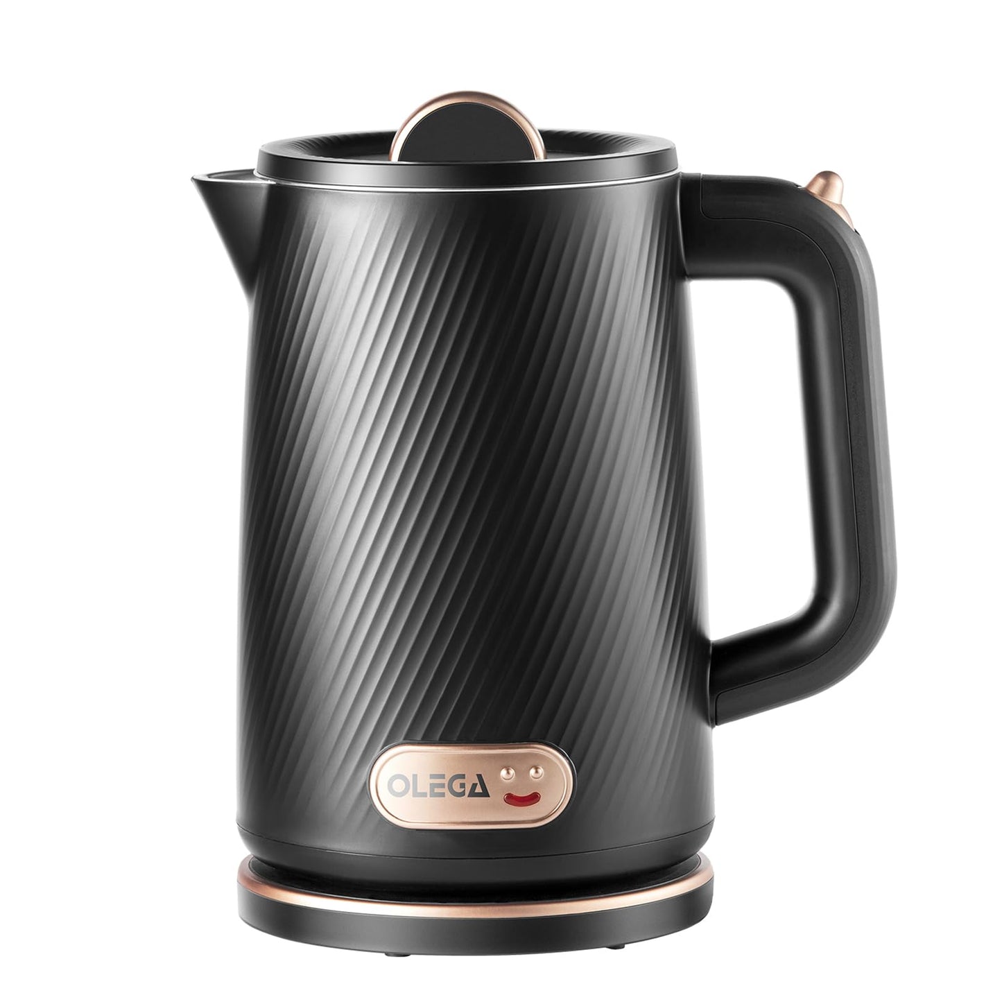 OLEGA elektriskā tējkanna - 1500 W, 1,8 l, ātri vārāms, pārnēsājams karstā ūdens katls, ideāls kafijai un tējai.