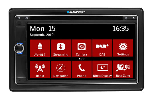 Blaupunkt Las Vegas 690 DAB ar kravas automobiļu/nometņu navigāciju, 2-DIN automobiļu multimediju, 6,75 collas skārienekrāns, DAB+, Bluetooth, CD/DVD, 2xUSB, brīvroku ierīce, SD, atpakaļskata kamera, 180 vati