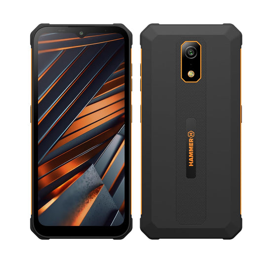 Hammer Iron Va - Izturīgs, ūdensizturīgs, Dual-SIM, 6500 mAh akumulators, 64GB + 4GB RAM, Android 14, 13-Mpx kamera.
