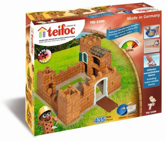 Teifoc TEI 3200 akmens celtniecības komplekts - Viduslaiku pils, daudzkrāsains, piemērots bērniem no 7 gadiem