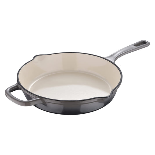 MasterPRO Unique Panna no ČUGUNA - Balta, ergonomisks rokturis, piemērota visiem plīts veidiem, virtuves piederumi.