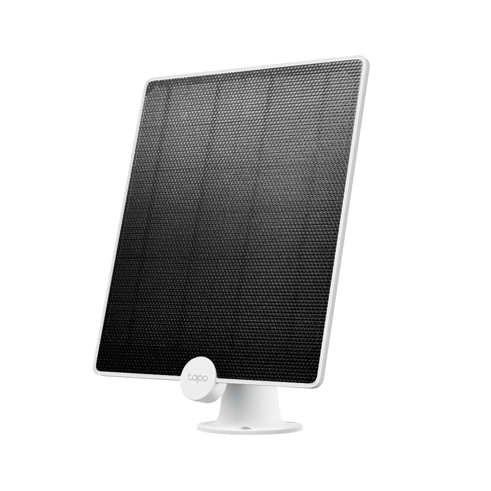 Tapo A200 saules panelis, videi draudzīga, tīra enerģijas apgāde Tapo akumulatora kamerām (Tapo C400, Tapo C420, Tapo C425), IP65 laikapstākļiem izturīgs, 360° pielāgojams, 4m kabelis (tikai vienai kamerai)