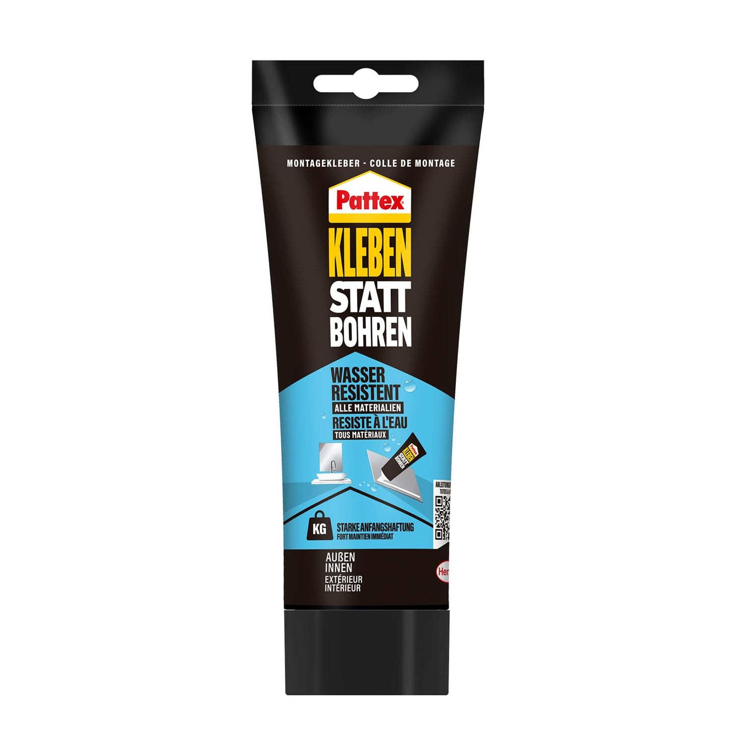 Montāžas līme Pattex, līmēt nevis urbt, ūdensizturīga, balta, 1x340g