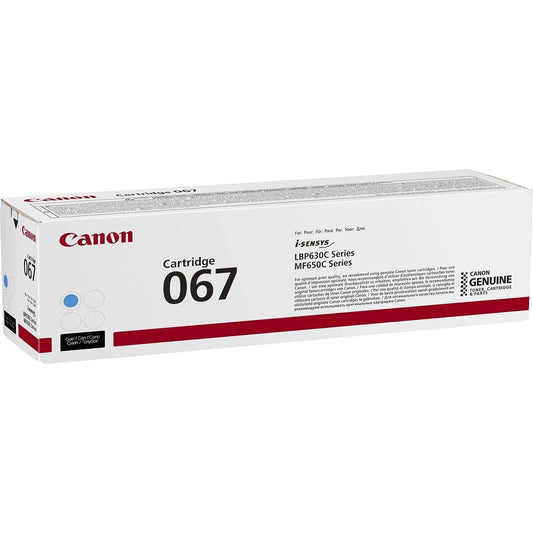 Canon 067 - ciāna tonera kasetne - oriģināls, saderīgs ar i-SENSYS MF651Cw, augsta kvalitāte un izturība.
