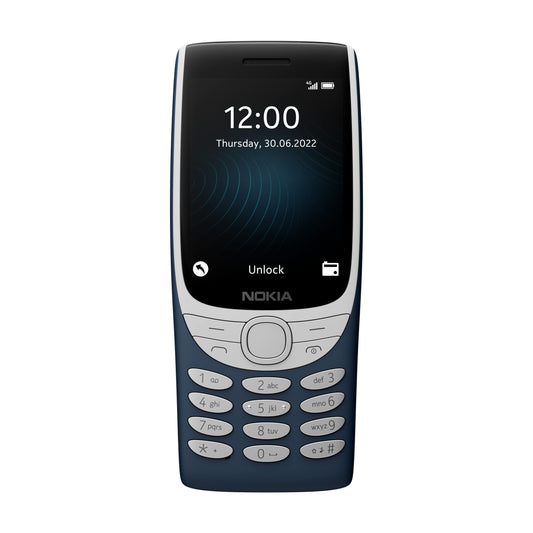 Tālrunis 8210 4G zils - kompakts dizains, 4G savienojamība, ilga akumulatora darbības laiks.