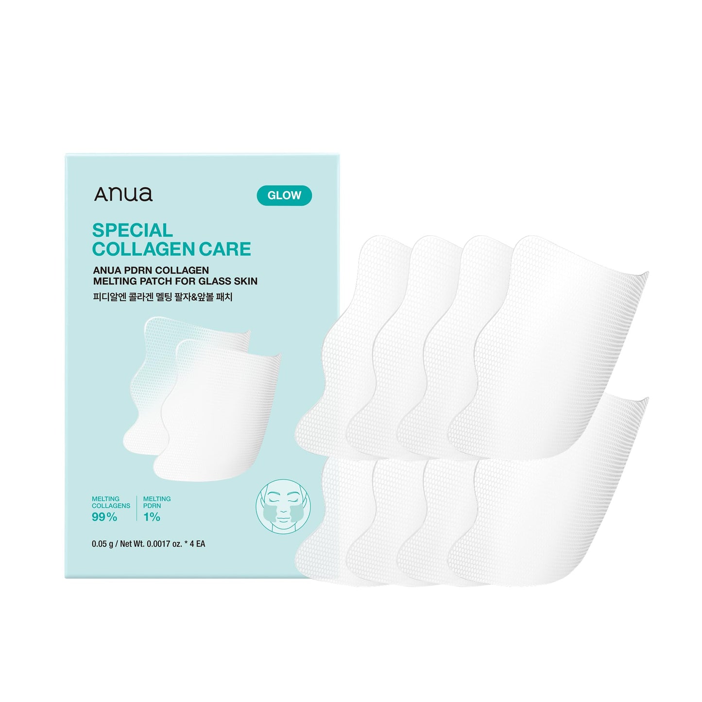Kolagēna plāksteris Anua Salmon Dna Pdrn Collagen Melting Patch, Korean Skincare, 4EA
