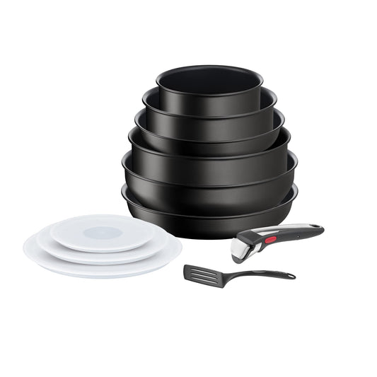 Tefal Ingenio Eco Resist Cookware Set - 11 stackable, induction-compatible, non-stick, easy-clean, healthy cooking.