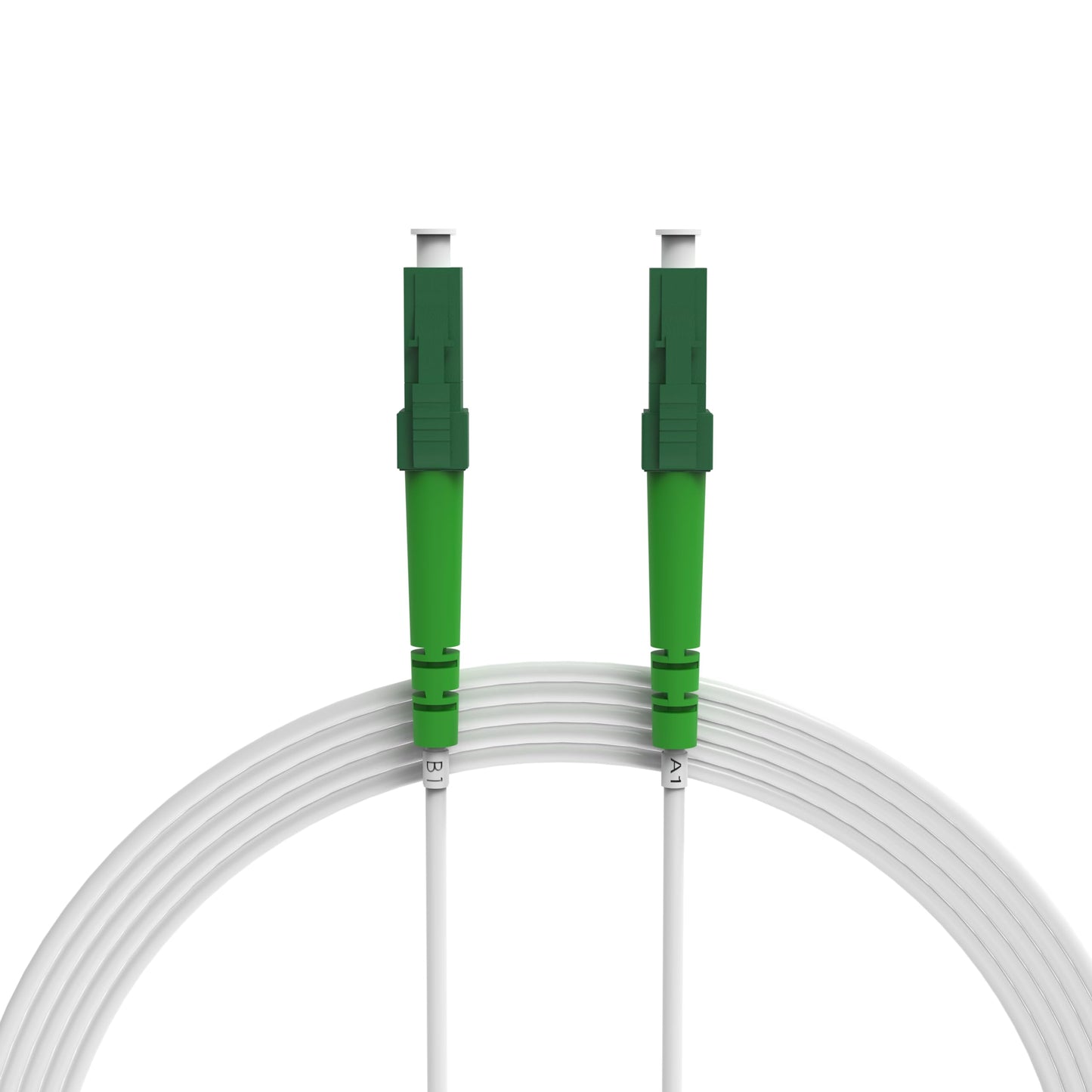 nexinex 10m balts optiskais kabelis LC/APC uz LC/APC patch kabelis, saderīgs ar Telekom, Vodafone, 1&1, Fritzbox u.c., LWL Simplex Singlemode OS2 FTTH optiskais šķiedras kabelis