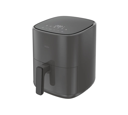 Haier HAF5P - 1500W air fryer with LED display, 6 programs, 5L capacity, dishwasher safe, healthy cooking for 4.