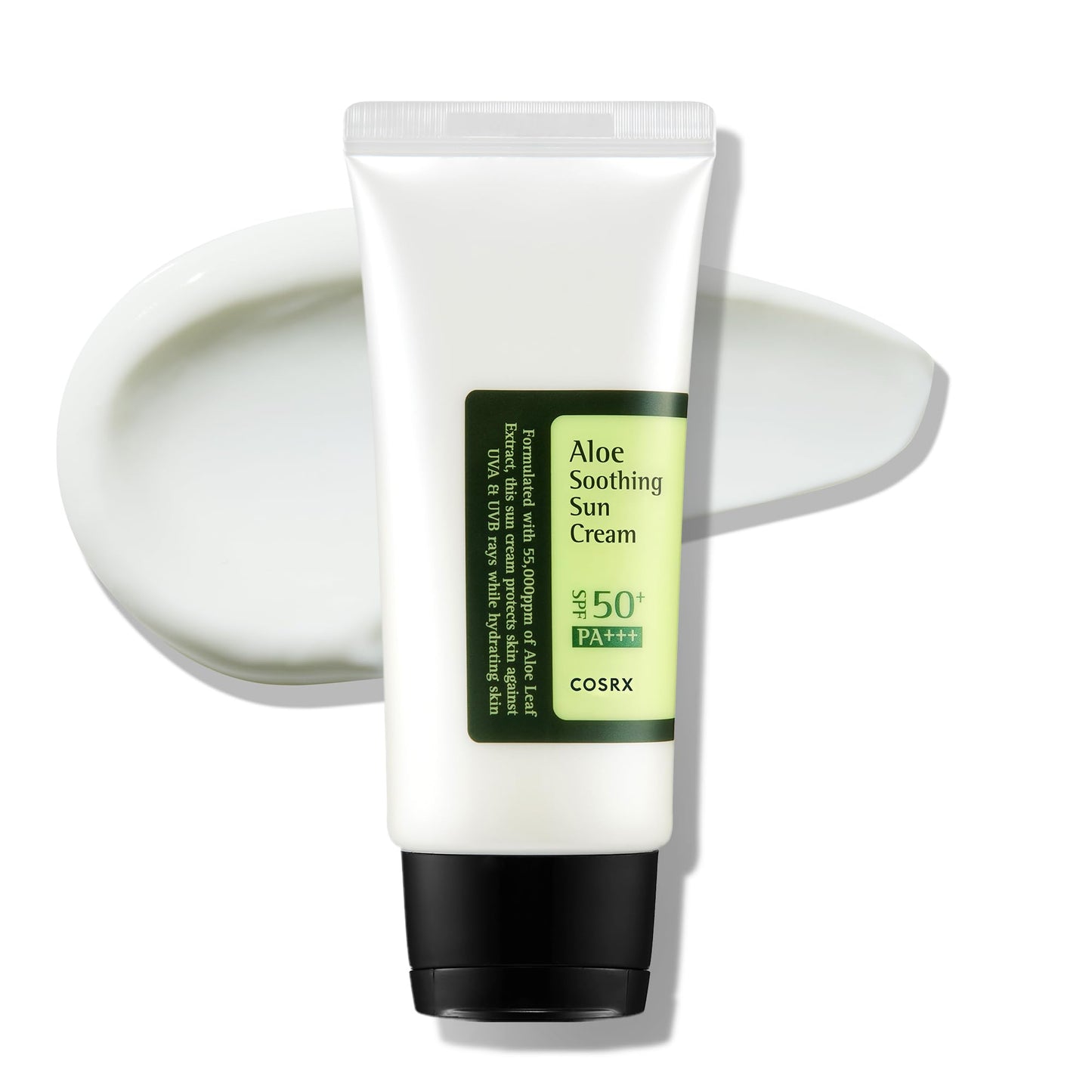 COSRX Aloe Soothing Sun Cream SPF 50, mitrinošs saules krēms ar alveju, sejai un ķermenim, Korean Skincare