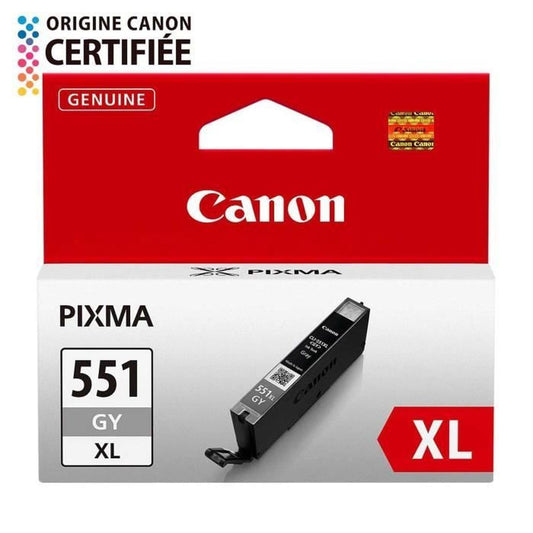Canon oriģināltinte CLI-551XL GY - XL pelēka tintes kasete, pārstrādājams iepakojums, augsta kvalitāte.