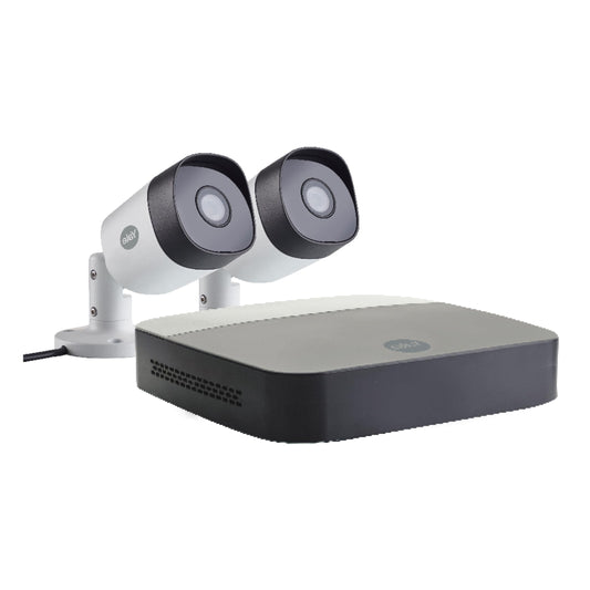 YALE SV-4C-2ABFX-2 Viedā mājas CCTV komplekts x2 āra nakts redzamības kameras 1080p 1TB cietais disks, lietotne vadīta, 3600 W, 220 V, daudzkrāsains