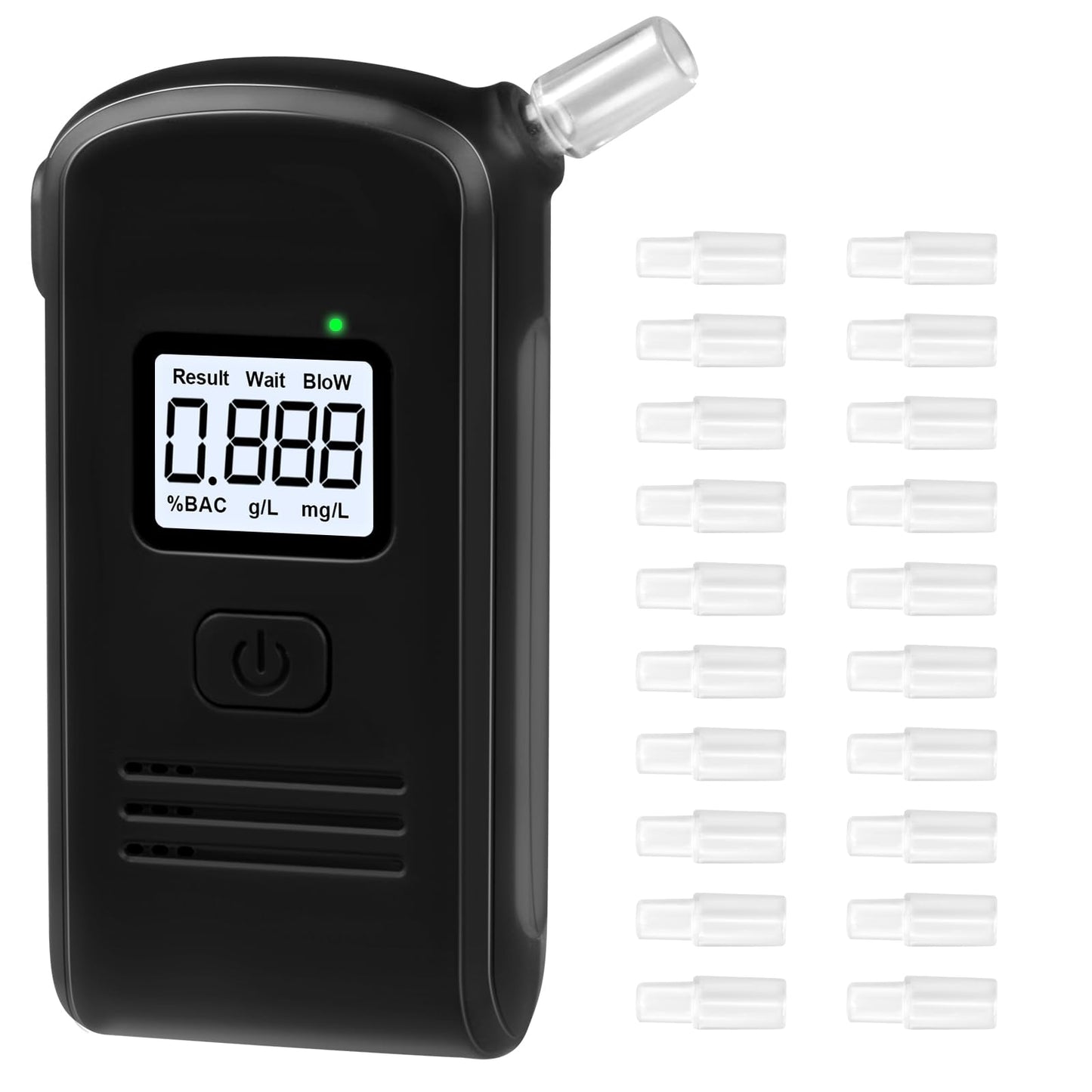 Alkohola testeris Aweohtle ar 20 iemutiem un LCD displeju, policijas precizitāte