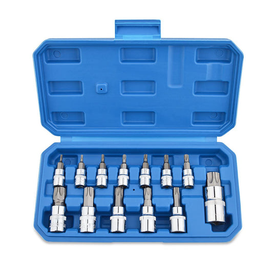 Torx uzgaļu un ligzdu komplekts Gunpla 13 gab. T10-T70, bitu uzgaļi un ligzdas automašīnām, motocikliem un velosipēdiem