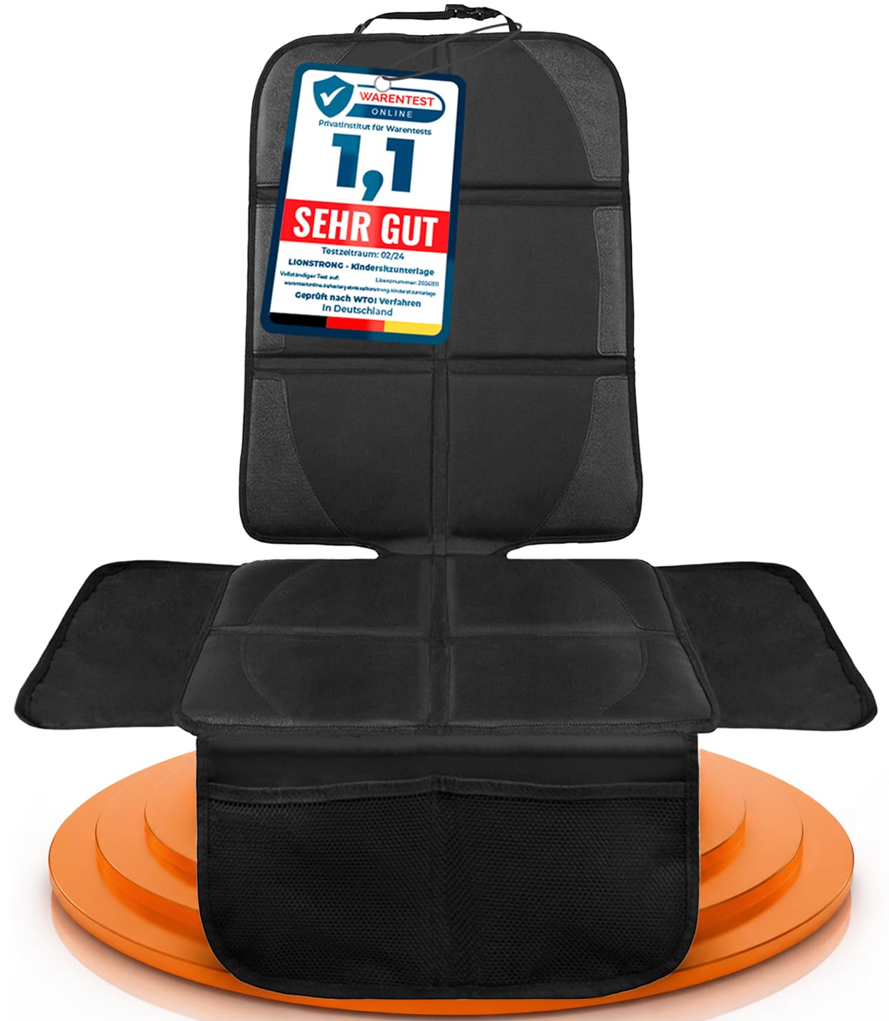 LIONSTRONG bērnu sēdekļa aizsargs ISOFIX saderīgs, melns