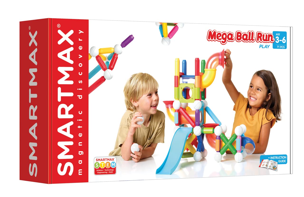 SMARTMAX Mega Bumbu Trase - Colorful magnetic building blocks for creative play and STEM learning.