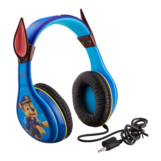 ekids PW-140CH Paw Patrol austiņas - Chase dizains, bērniem piemērots skaļuma ierobežojums, regulējama galvas stīpa.