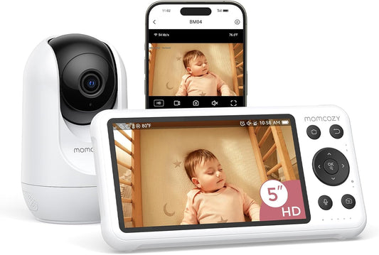 Video aukle Momcozy BM04 babyphone mit Kamera, 5 Zoll Smart WLAN Baby Monitor