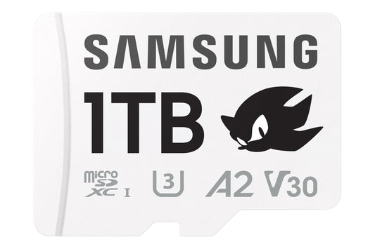8. Samsung Sonic the Hedgehog(TM) microSD karte + SD adapteris, atmiņas karte ar 1 TB, UHS-I U3, Full HD un 4K UHD, 180 MB/s lasīšana, 130 MB/s rakstīšana, datu glabāšana rokas konsolēm, MB-MD1T0SA/LC1