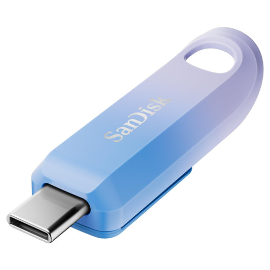 SanDisk Ultra Luxe USB-Type-C diska 512 GB (USB-Type-C zibatmiņa, USB-3.2-Gen-1, metāla dizains, 400 MB/s lasīšana, atslēgu piekariņš) sudraba krāsā