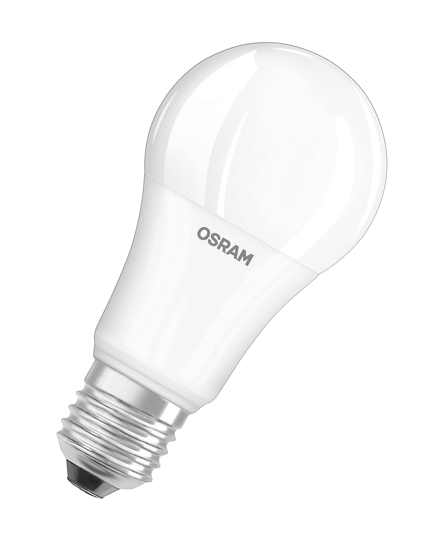 OSRAM LED spuldzes E27, klasiskā bumbiera forma, nedimējamas, aizstāj 100 W, matētas, auksti balta gaisma 4000 Kelvin, 3 gab.