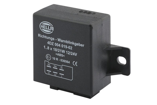 HELLA 4DZ 004 019-021 Signālu devējs - 12/24V - 6-polig - Uzstādīšana - elektronisks - ar turētāju