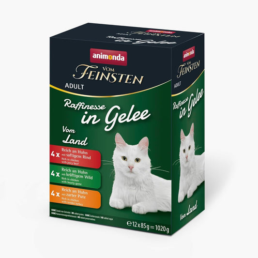 animonda Vom Feinsten kaķu barība želejā Mix vom Land, 12 x 85 g