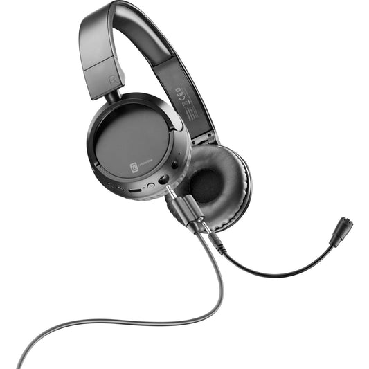 Cellularline Mājas un birojs - Bluetooth austiņas ar noņemamu mikrofonu, 85 dB skaļuma ierobežojums, 18 stundu atskaņošana.