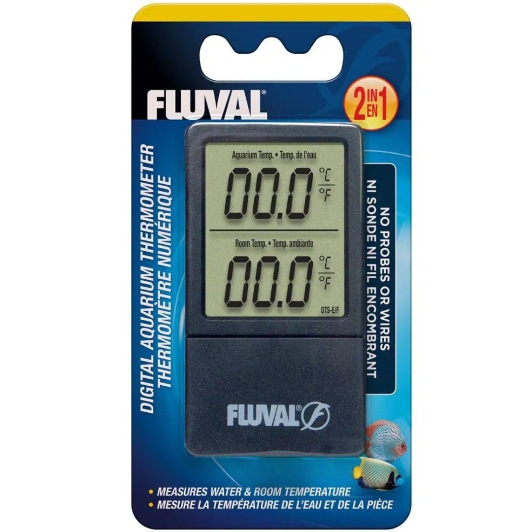 Fluval bezvadu 2 in 1 digitālais termometrs, mēra ūdens un telpas temperatūru