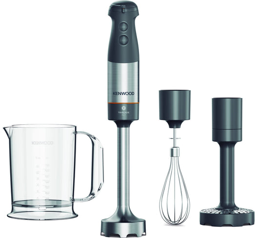 Kenwood HBM60.007GY Mixer - Gray, compact design, 25.6 x 22.8 x 22.2 cm, versatile kitchen appliance for blending and mixing.
