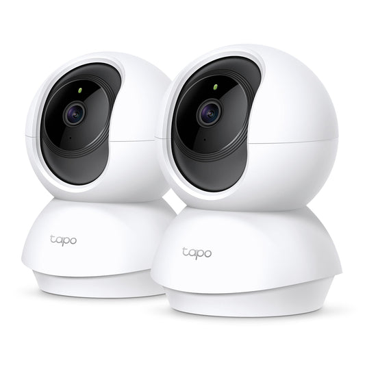 Tapo TP-Link C200P2 360° uzraudzības kamera iekštelpām, 1080P, nakts redzamība, kustības noteikšana, divvirzienu audio, saderīga ar Alexa un Google Assistant, bērniem/mājdzīvniekiem, 2 gabali C200