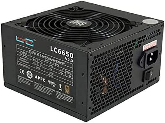 LC Power barošanas bloks 650W LC6650 - 80+ Bronze efficiency, 12cm fan, reliable power supply for PCs