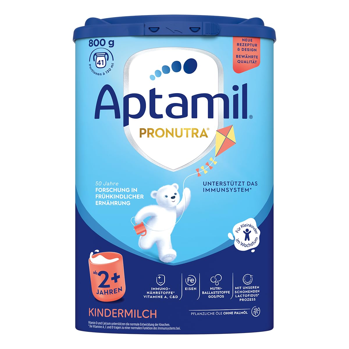 Bērnu piens Aptamil Kindermilch 2 Plus, 800g, bērnu piens no 2 gadu vecuma, bez palmu eļļas