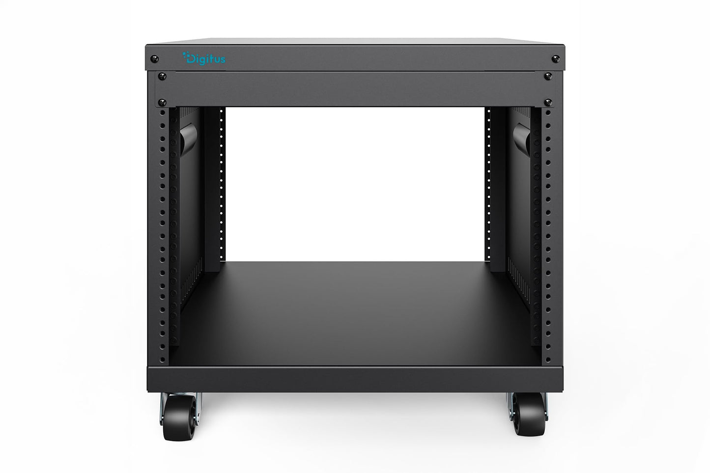 19 collu rack DIGITUS, universāls, 8HE, audio rack, nesamontēts, melns