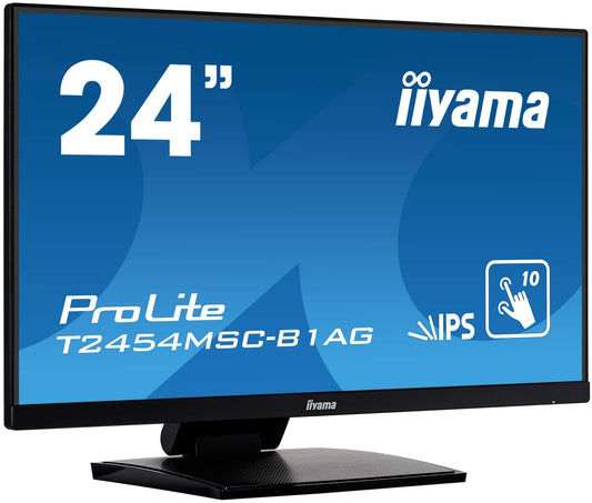 iiyama ProLite T2454MSC-B1AG - 23.8" Full HD IPS multitouch monitor, VGA, HDMI, USB 3.0, height adjustable, anti-glare, black