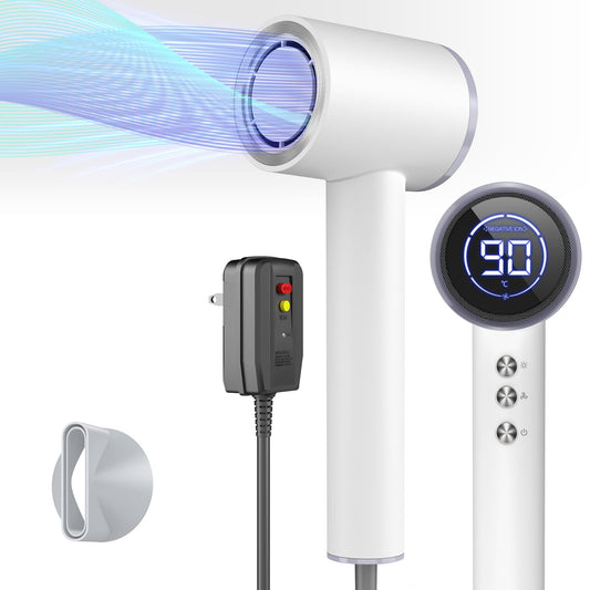 Jonu matu fēns, fēns ar 110,000RPM bezsuku motoru, ātri žāvējošs ceļojumu fēns, 200 miljoni negatīvo jonu