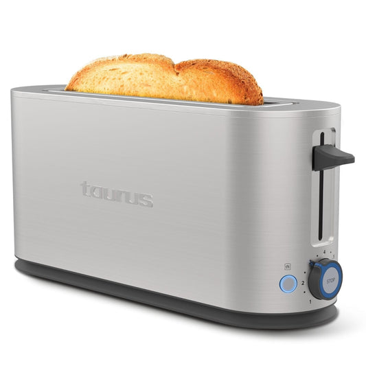 Taurus - Toaster Mytoast Legend 1000W | Nerūsējošā tērauda korpuss | Īpaši liels slots 260x42 mm | 7 brūnināšanas līmeņi | Atsaldēšana, uzsildīšana un atcelšana | Izņemama drupaču atvilktne