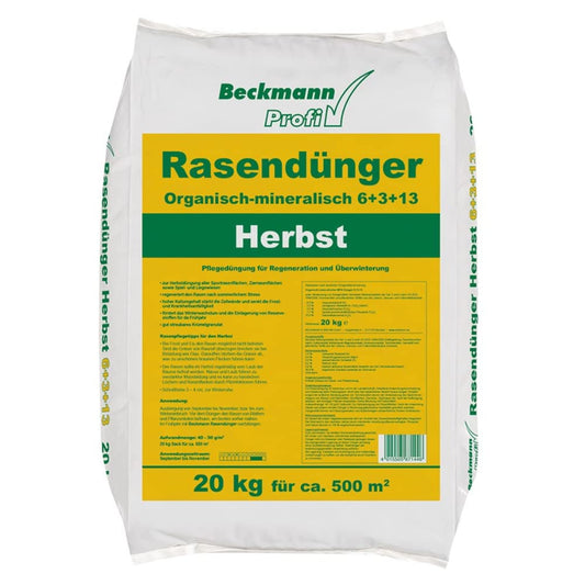 Rudens zāliena mēslojums 20 kg NPK 6+3+13 aptuveni 500m² Herbstrasendünger
