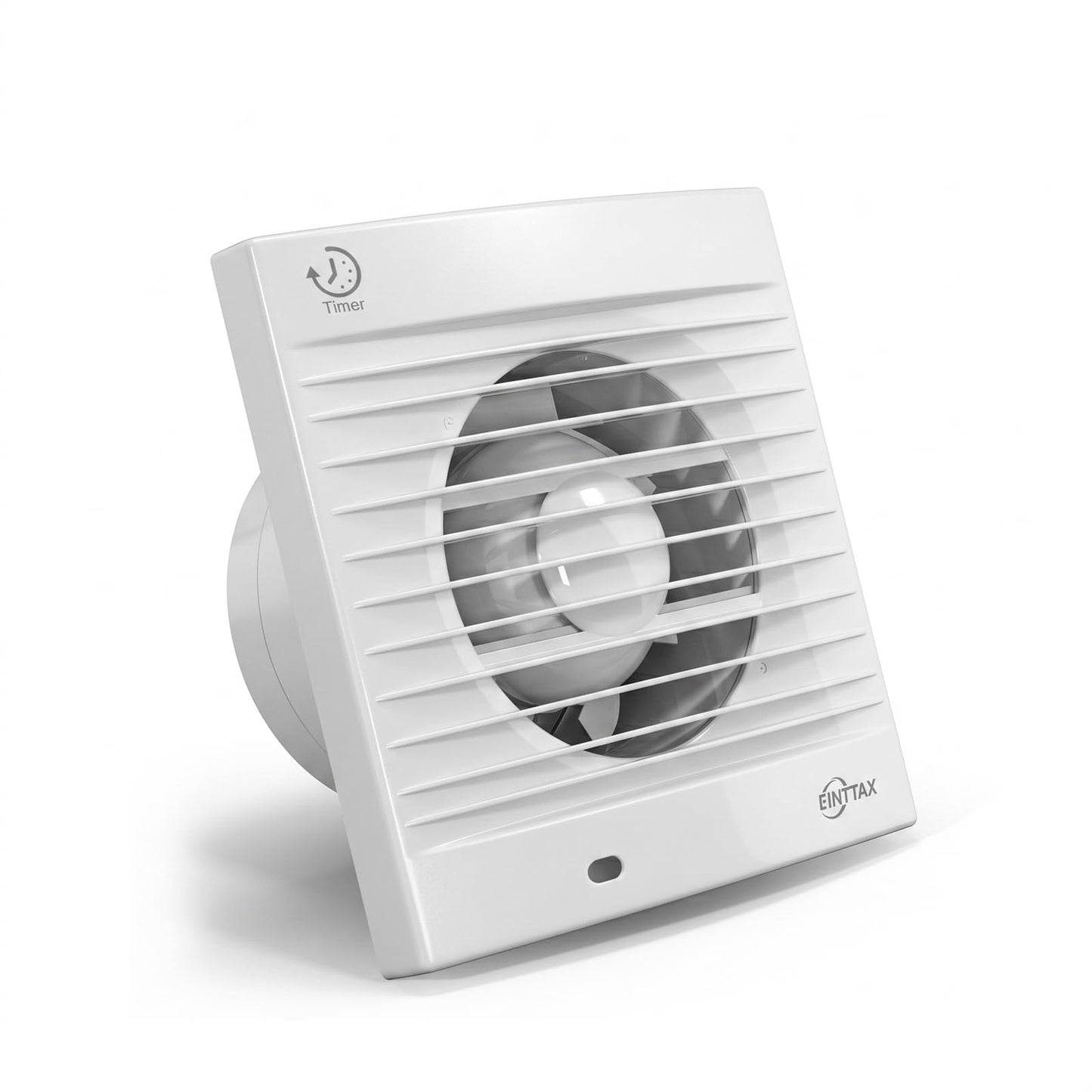 Badventilators EINTTAX 100mm ar atlikušā darba laiku, virtuves nosūces ventilators, 120m³/h, IPX2 ūdensizturīgs ar pretplūsmas klapi, vannas istabai, virtuvei, guļamistabai, garāžai (ziloņkaula)