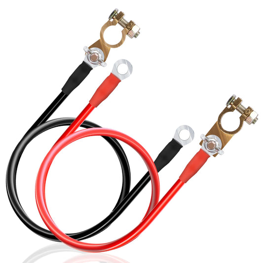 Akumulatora kabelis CarBole 16mm² 50cm, 100A, 5AWG ar gredzenveida uzgaļiem, 2 gab.