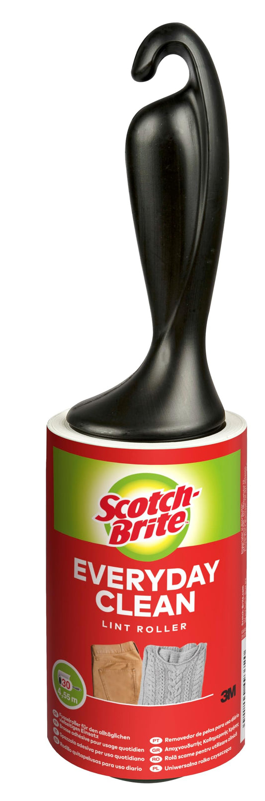 Scotch-Brite Everyday Clean putekļu ruļļi, 1 ruļļi 30 lapas 4,55 m - putekļu ruļļi apģērbam un mēbelēm pret putekļiem vai dzīvnieku matiem, ruļļi ir atkārtoti lietojami